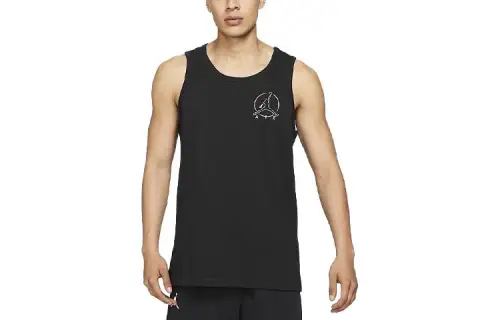 Jordan Jumpman Air Tank Tops Men's Black Crew Neck Moderate Straight Fit