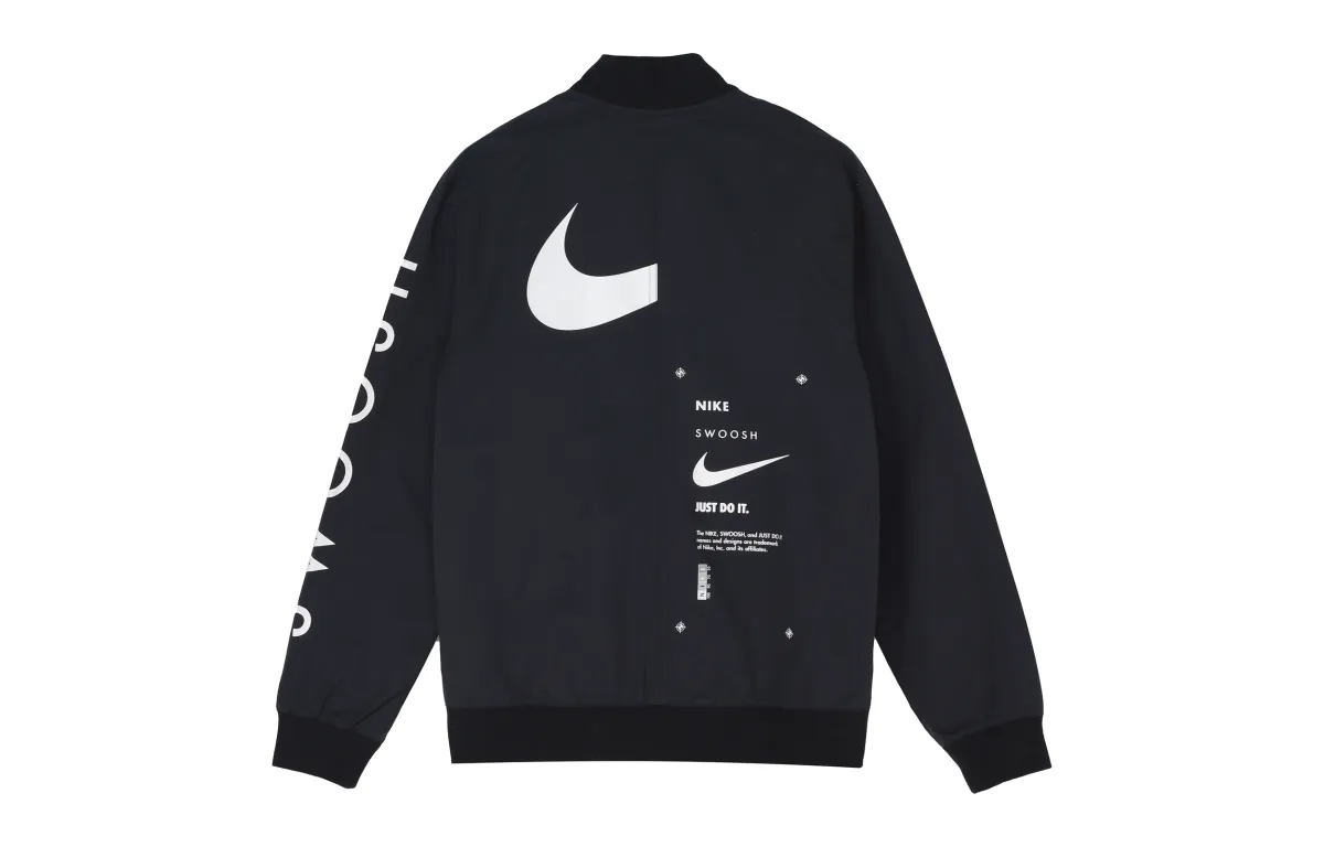 Nike Jackets Men's Black Baseball Collar Moderate