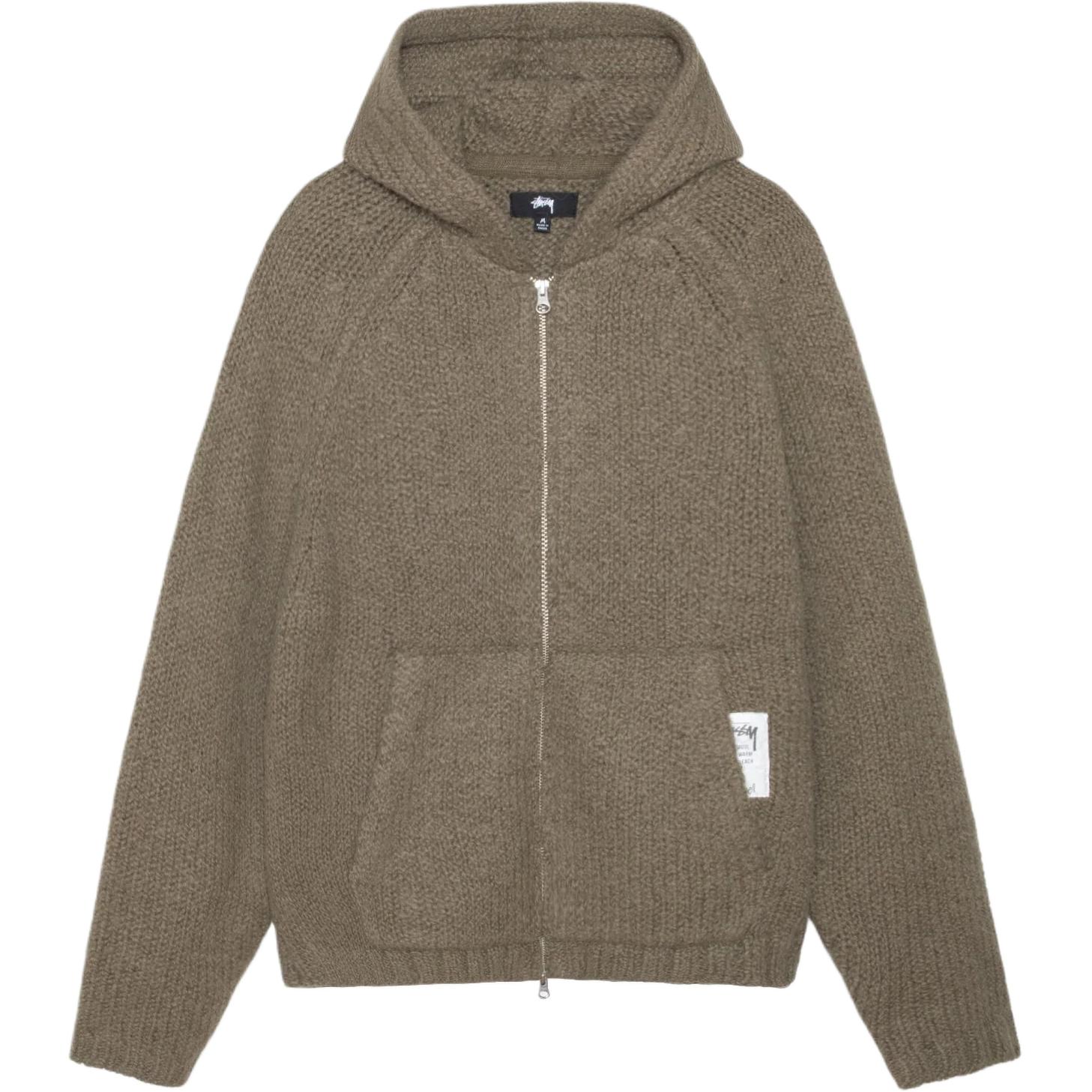 Худи Stussy FW23 Chunky Knit Zip Hoodie (черное)