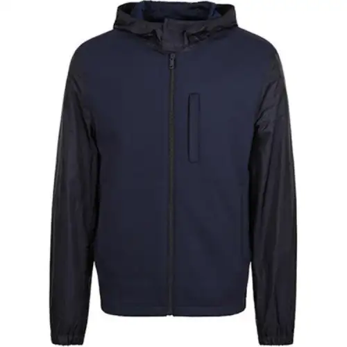 PRADA Jackets Men's Dark Blue Hooded Moderate Other