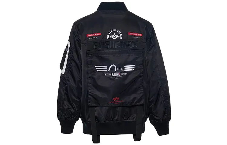 EVISU Jackets Unisex Black Baseball Collar Moderate Other