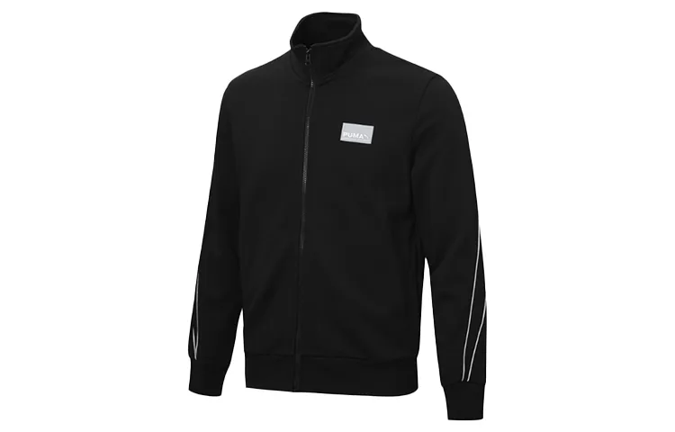 PUMA Jackets Men's Black Stand Collar Moderate Other