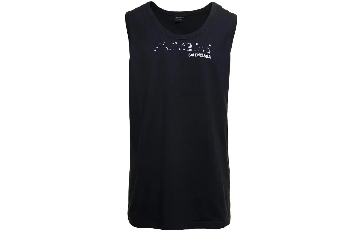 Balenciaga Tank Top Regular Fit Men's Black