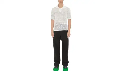 Bottega Veneta Polo Shirts Men's Ecru Polo Collar Moderate Other