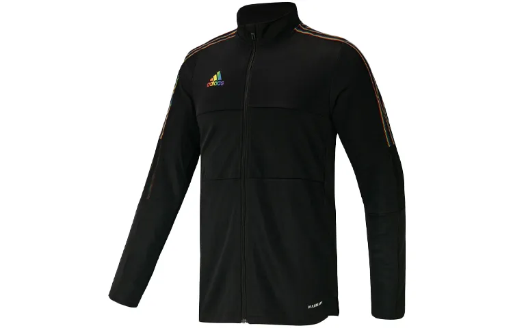 Adidas Jackets Men's Black Stand Collar Moderate Workwear