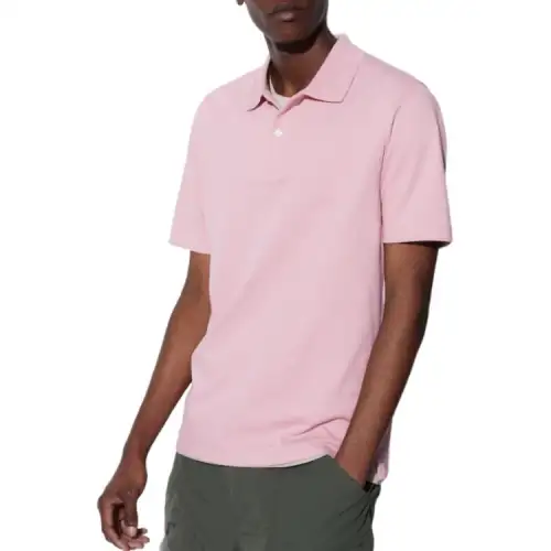 UNIQLO Polo Shirts Unisex Pink Polo Collar Moderate Other