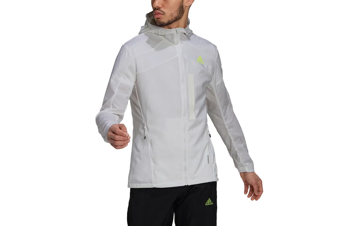 Adidas Jackets Men's White Hooded Moderate Other