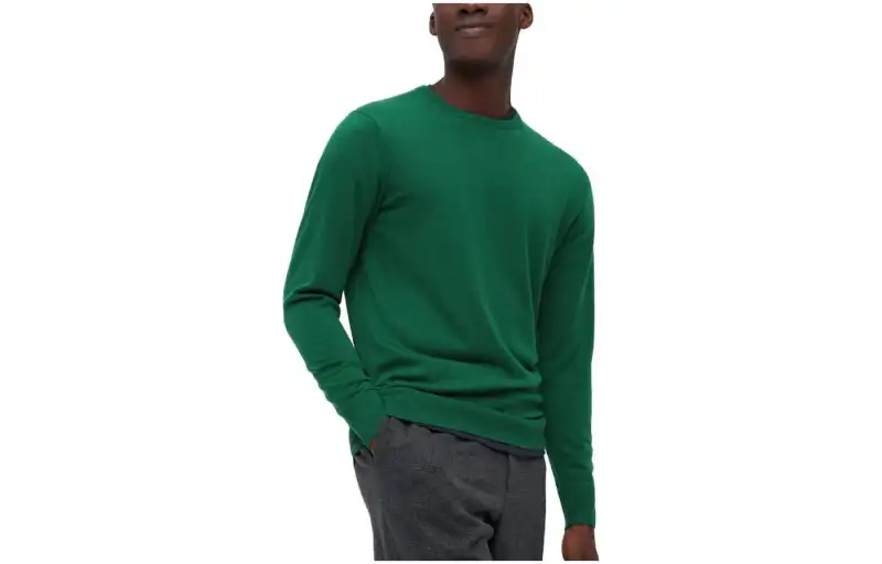 UNIQLO Knitwear Men's Turquoise Crew Neck Other