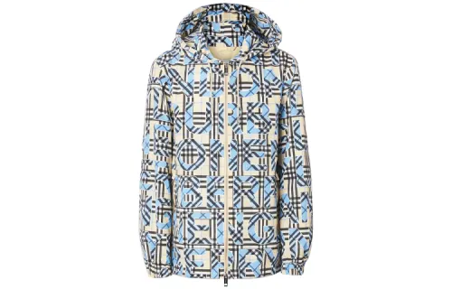 Burberry Logo Print Vintage Check Hooded Jacket