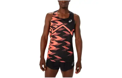 Asics Tank Tops Men's Black Red