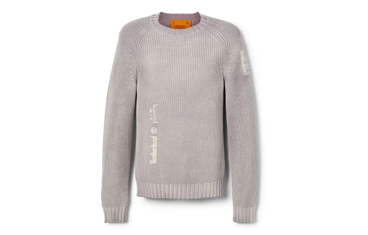 Timberland Knitwear Men's Gray Crew Neck Moderate Straight Fit