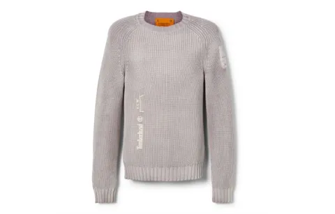 Timberland Knitwear Men's Gray Crew Neck Moderate Straight Fit