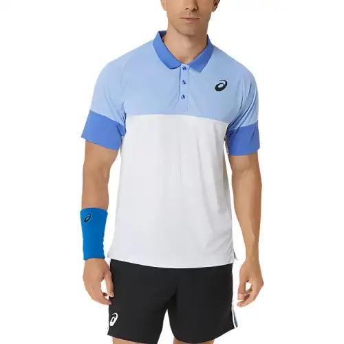 Asics Polo Shirt Men's Light Blue Gemstone