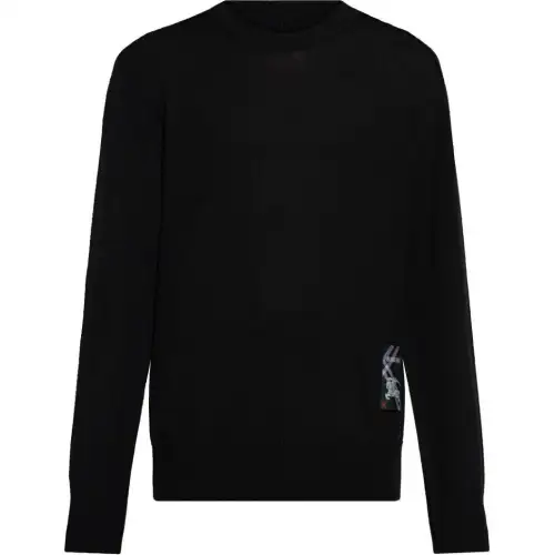 Burberry logo-patch knitted jumper