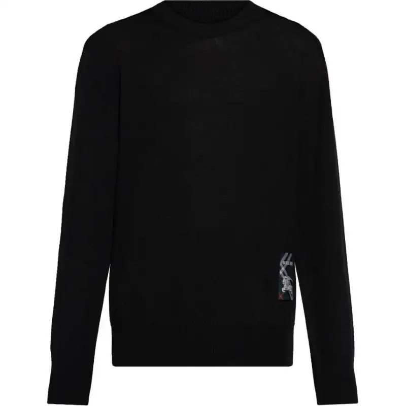 Burberry logo-patch knitted jumper