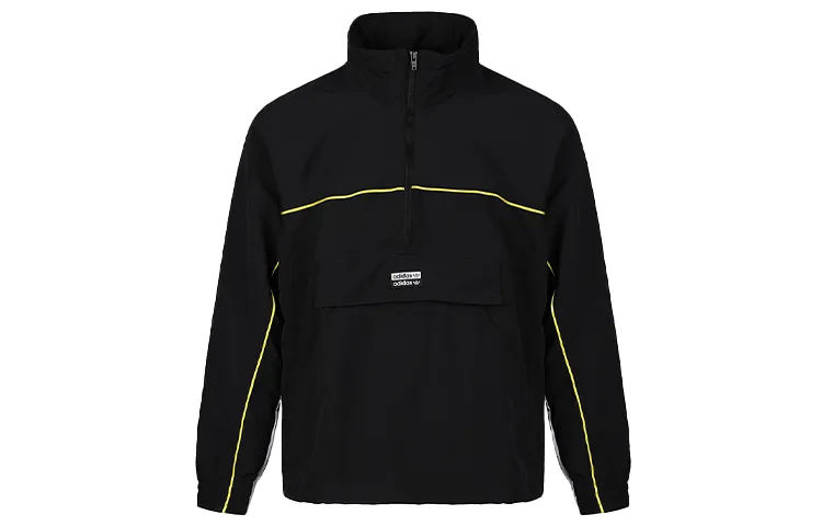 Adidas Originals R.Y.V. TRACK Jackets Men's Black Stand Collar Moderate Other