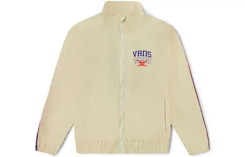 Vans Jackets Unisex Ecru Stand Collar Moderate Workwear