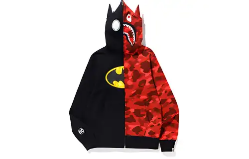 Bape X Dc Batman Split Color Camo Full Zip Hoodie #2
