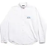Balenciaga logo-embroidered cotton shirt
