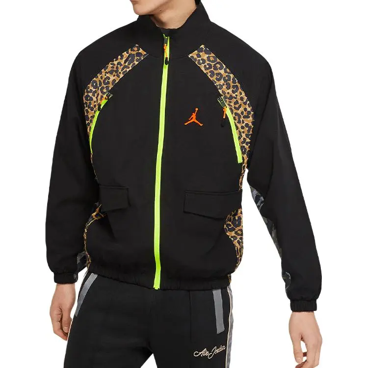 Jordan ANIMAL INSTINCT Jackets Men's Black Stand Collar Moderate Other