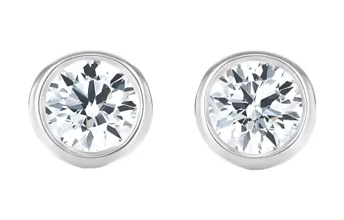TIFFANY & CO. Elsa Peretti® Platinum Stud Earrings Women's White