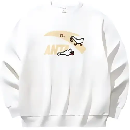 Anta Life Collection Sweatshirt Unisex Ivory White