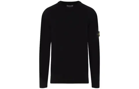 STONE ISLAND Logo Patch Crewneck Knitted Jumper