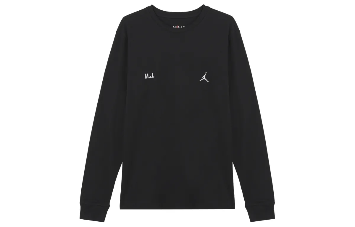 Jordan Sweatshirts Men's Black Crew Neck Moderate Regular