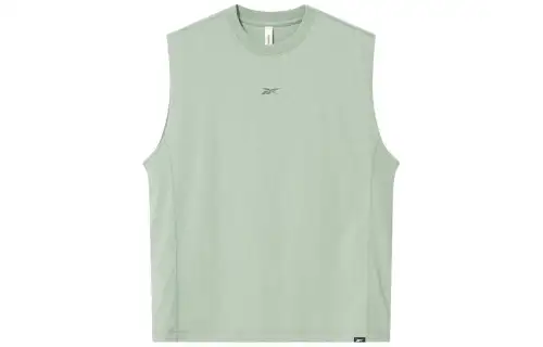 Reebok Tank Tops Unisex Green Crew Neck Moderate Straight Fit