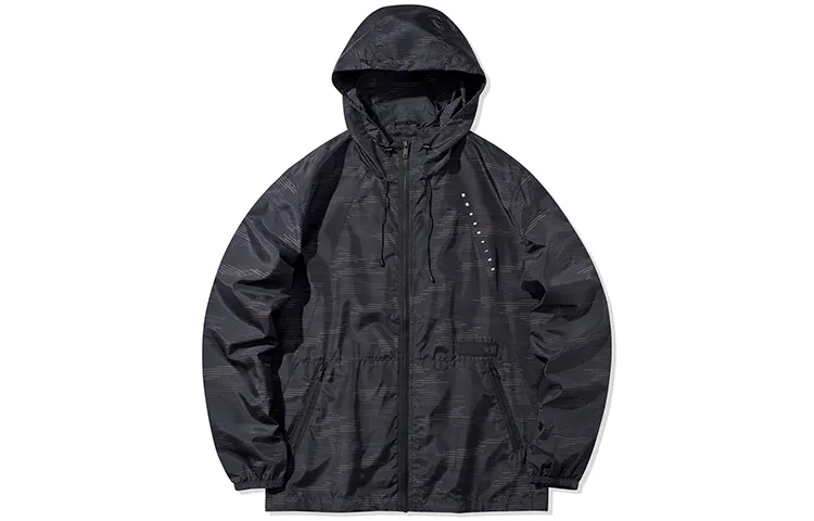 Li Ning Jackets Men's Black Camouflage Hooded Moderate Other