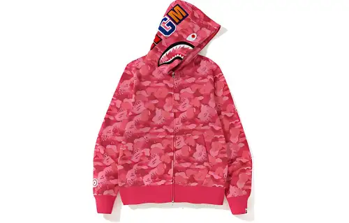 Bape Fire Camo Shark Full Zip Hoodie