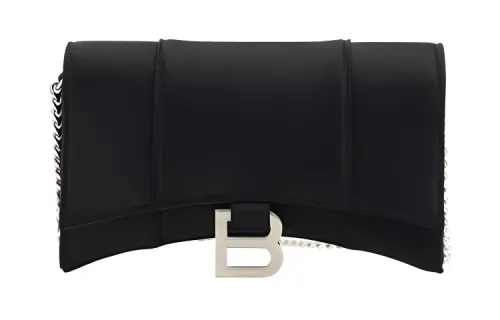 Balenciaga Calfskin Wallet Women's Black