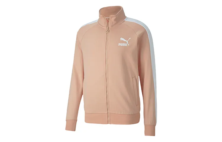 PUMA Minimalistic Casual Jackets Men's Pink Stand Collar Moderate Other