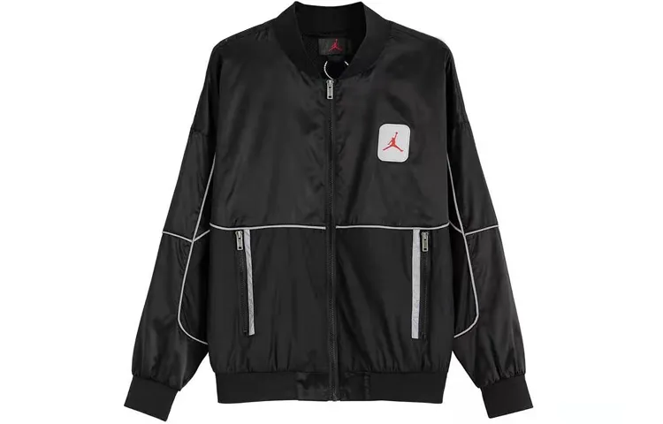 Jordan Jackets Men's Black Baseball Collar Moderate Other