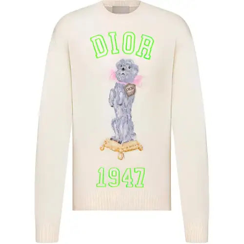 DIOR SS24 Cashmere Sweater Men's Ecru