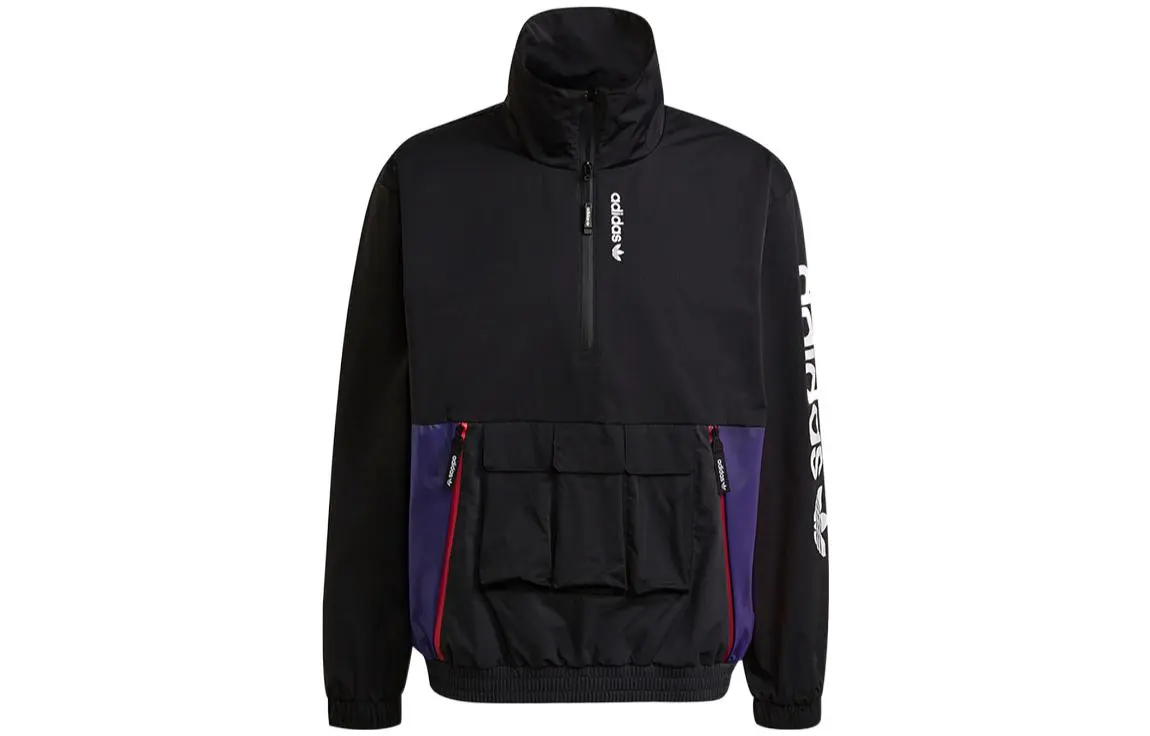 Adidas Originals G Outd Wb Jackets Men's Black Stand Collar Moderate Other
