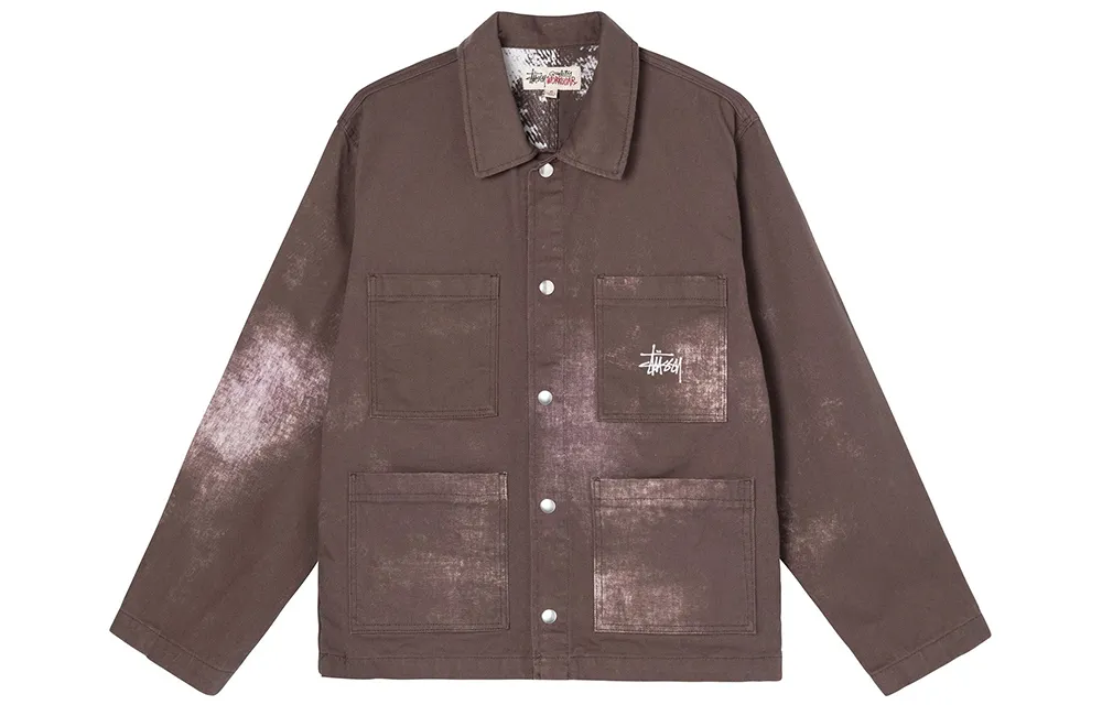 Stussy Jackets Unisex Brown Lapel Moderate Other