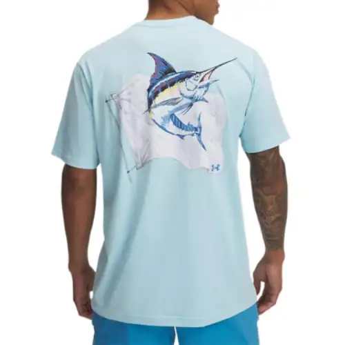Under Armour MarlinFlag Capture T Shirt Men's Light Blue 494