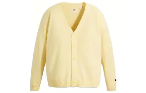 Levis Knitwear Men's Yellow V Neck Moderate Other