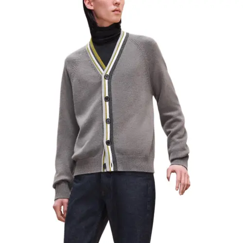 HERMES Cashmere Sweater Men's Peat