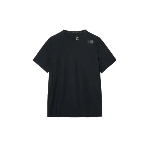 FILA T Shirts Men's Black Crew Neck Moderate Straight Fit