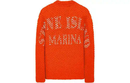 STONE ISLAND Sweaters Unisex Lobster Red Crew Neck Moderate Other