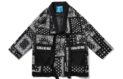 Guuka Jackets Men's Black V Neck Moderate Other