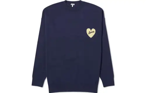 LOEWE Knitwear Men's Marine Blue Crew Neck Moderate Other