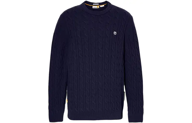 Timberland Sweaters Men's Dark Blue Crew Neck Moderate Other