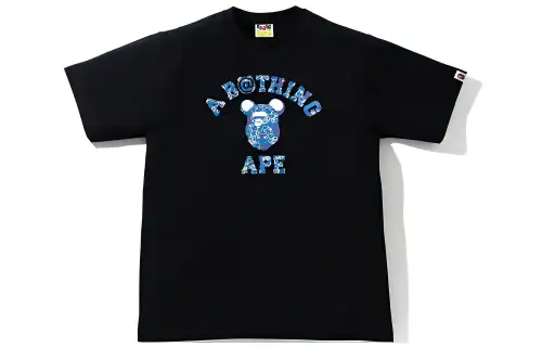 Bape X Medicom Toy Bearbrick Camo Bear College Tee