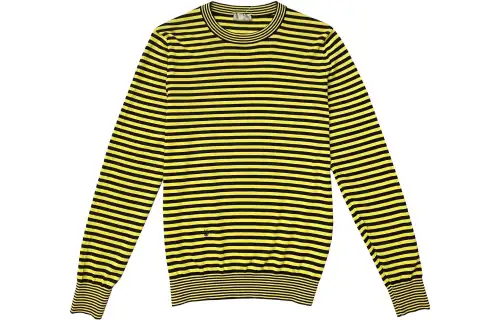 DIOR Sweaters Men's Yellow Crew Neck Moderate Other