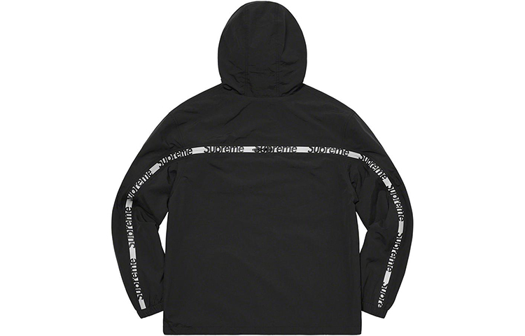 Куртка Supreme SS21 Reflective Zip Hooded Jacket (черная) — фото 7