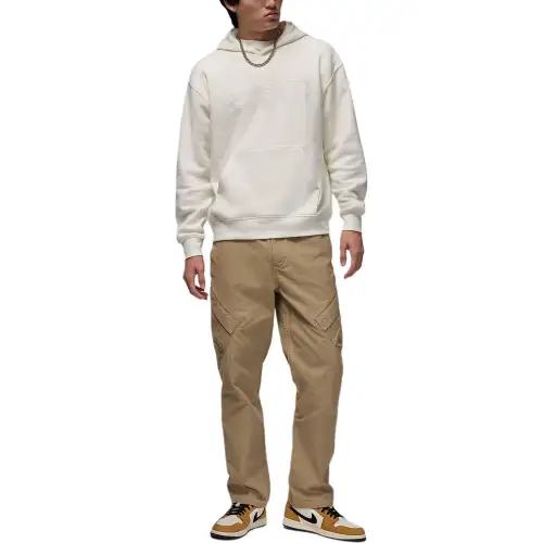 Jordan Sweatshirts Men's Ecru Hooded Moderate Regular