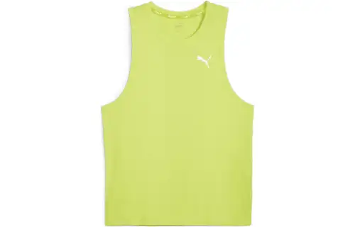 PUMA Tank Tops Men's Green Crew Neck Moderate Straight Fit